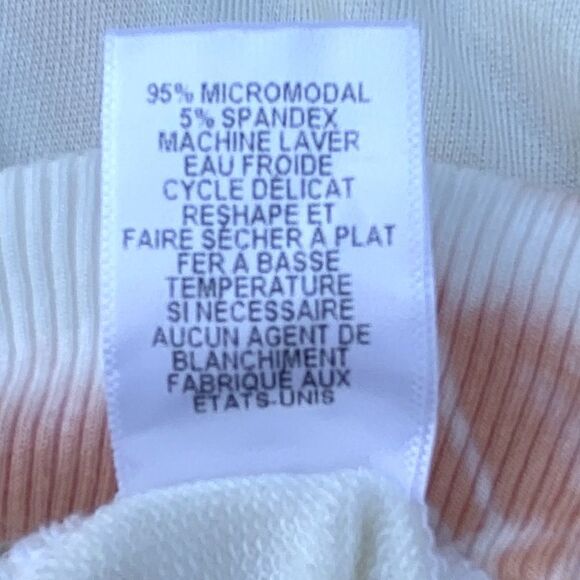 REVOLVE LA MADE Cold Shoulder Sweatshirt in Ivory and Tangerine size S EUC! - Picture 6 of 6